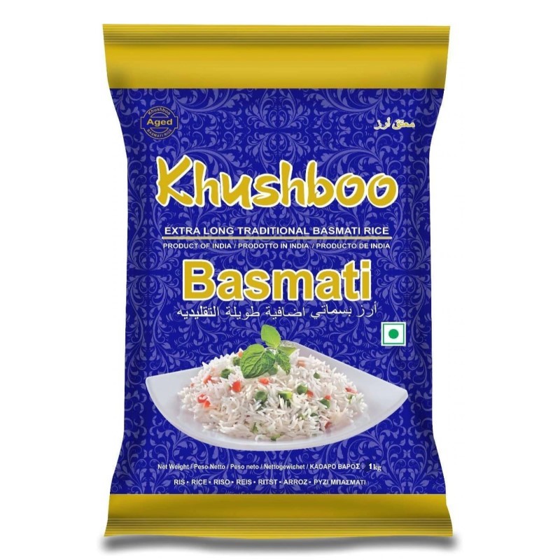 Extra dlouhá tradiční Indická rýže basmati Khushboo 1kg